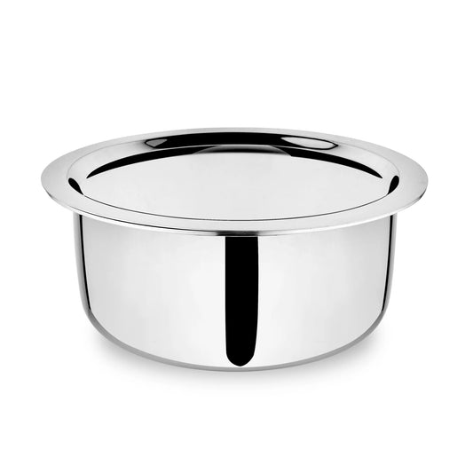 Solitaire Triply Stainless Steel Tope with Lid, 22cm - Induction Base