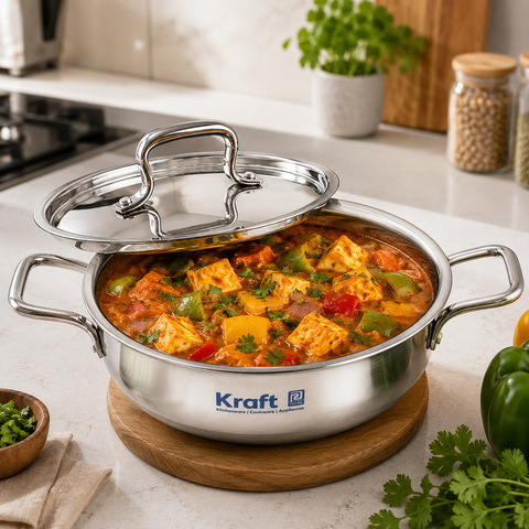 KRAFT FTTK20  EXTRA DEEP KADAI W/ SS.LID 20 CM (1.5 L)