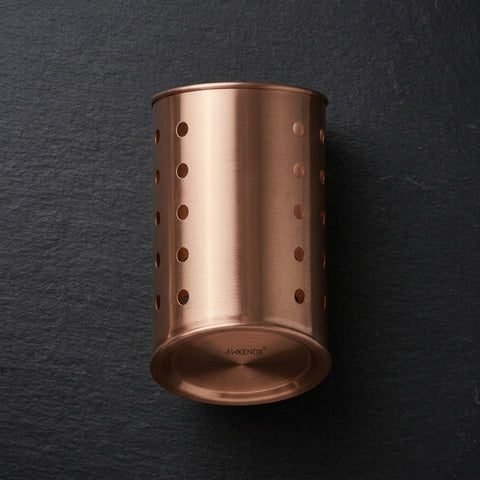 AWKENOX SS CUTLERY HLER PERFORATE SMALL ROSEGOLD(G12)