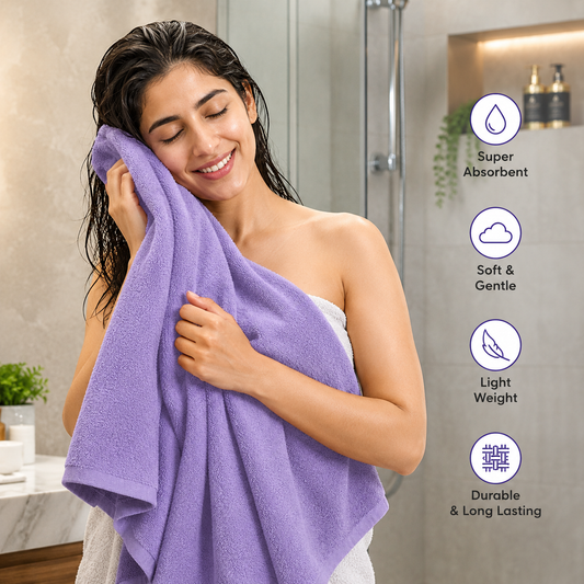 Welspun Quik Bath Towel 70x150 cm – Quick-Dry & Highly Absorbent