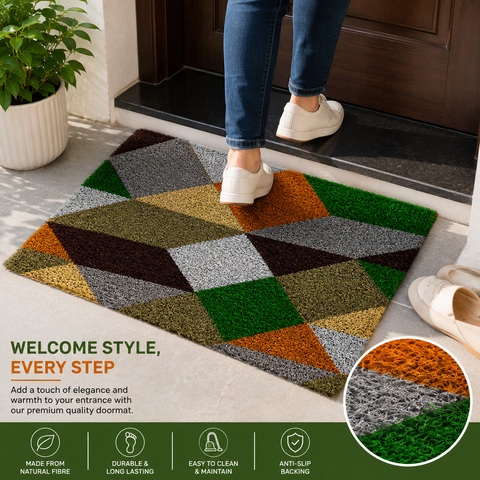 ONLYMAT NATURAL PRINTED COIR DOORMAT 40X60 CM
