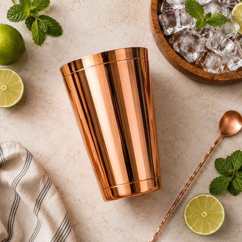 SSM-1016 BARTENDER COCKTAIL SHAKER SET COPPER PLATED 500ML