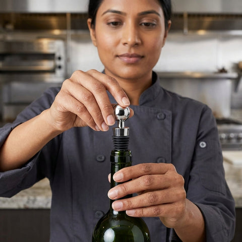 Vami SS Wine Stopper – Premium Stainless Steel Bottle Sealer