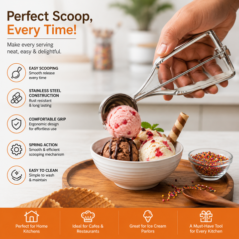 Regan R-101 Stainless Steel Ice Cream Scoop Small – Kitchen Utensil