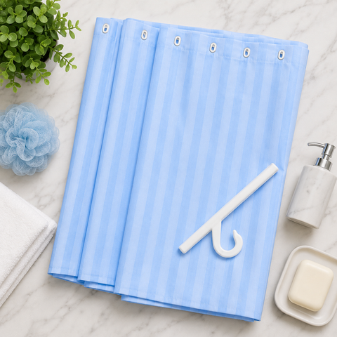 PI-MAT STRIEPE SHOWER CURTAIN CODE-1068