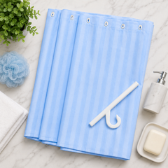 PI-Mat Striepe Shower Curtain – Striped Bathroom Curtain