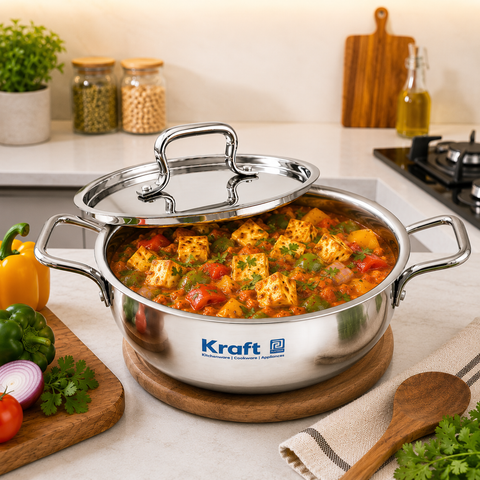KRAFT FTTK20  EXTRA DEEP KADAI W/ SS.LID 20 CM (1.5 L)