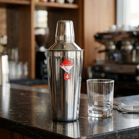 SS COCKTAIL SHAKER 4 PRAKASH 750ML POLISH