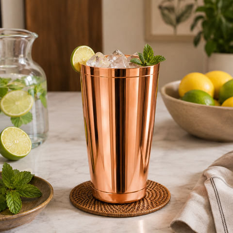 SSM-1016 BARTENDER COCKTAIL SHAKER SET COPPER PLATED 500ML