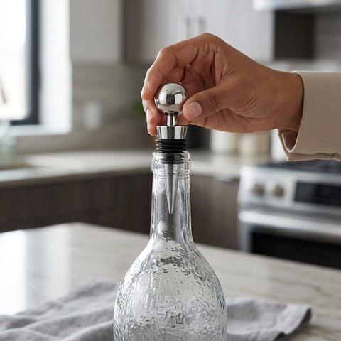 Vami SS Wine Stopper – Premium Stainless Steel Bottle Sealer