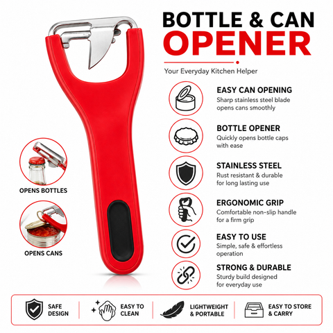 Signo Pop-Up Bottle and Can Opener – Kitchen Bar Tool