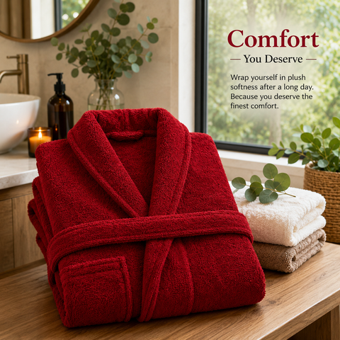 WELSPUN DEW BATH ROBE ASSORTED L SIZE