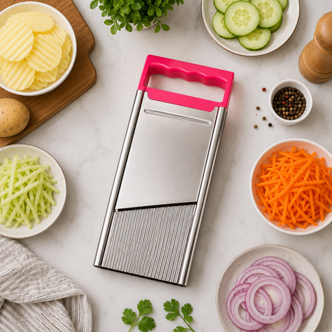 Ritu R-19 Stainless Steel Ripple Slicer with New Handle – Kitchen Tool