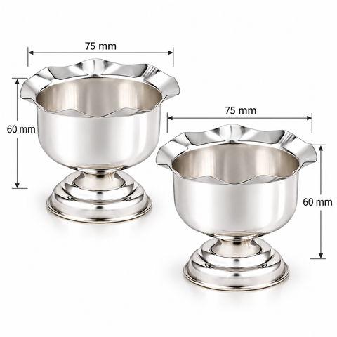 SEMORA AURA SET OF 2 BOWLS SILVER PLATED