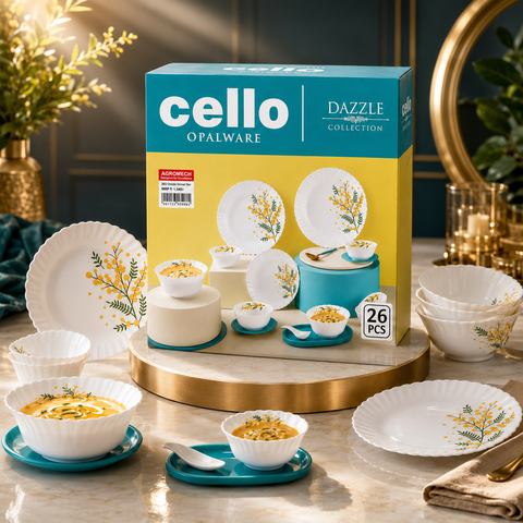 CELLO OPAL DAZZLE DINNER SET 26PCS
