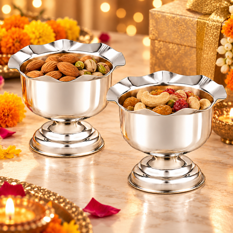 SEMORA AURA SET OF 2 BOWLS SILVER PLATED