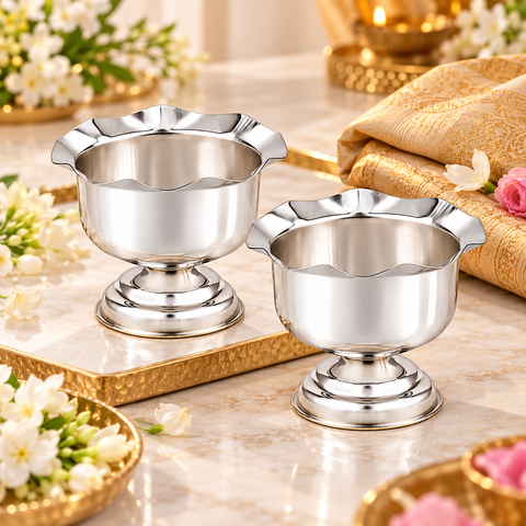SEMORA AURA SET OF 2 BOWLS SILVER PLATED