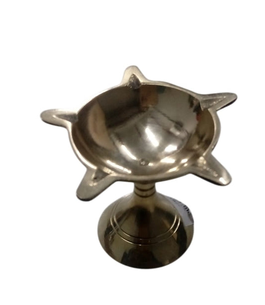 Brass Kamal Sagar Deep No.1 (Long Stand, 5 Bati) | Traditional Brass Diya for Puja & Décor
