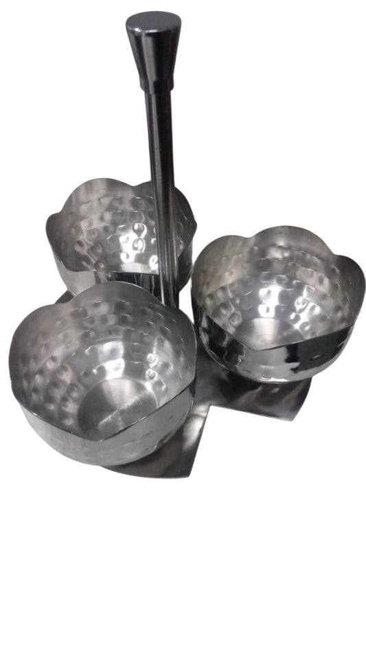 Stainless Steel ASTRO MUKHWAS & PICKLE SET 3PC