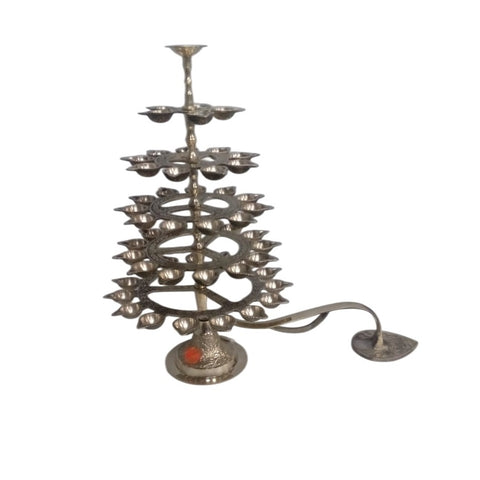 Brass Arti 5 Floor/Step Oil Lamp Stand Diya For Home Temple