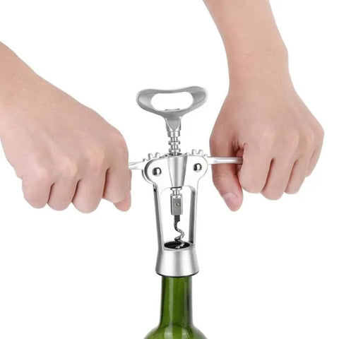 T-Shaped Wine Opener Corkscrew | Classic White Wine Bottle Opener for Easy Cork Removal
