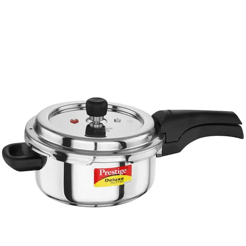 Prestige Deluxe Alpha Svachh Stainless Steel Spillage Control Mini Handi Pressure Cooker, 3 L (Silver)