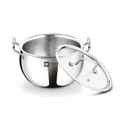 BE Essentials TriPly Stainless Steel Rice Handi 28cm - Induction Bottom