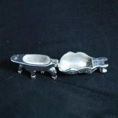 Silver Plated Elephant Kumkum Dabbi | Elegant Traditional Pooja Accessory