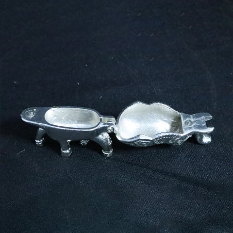 Silver Plated Elephant Kumkum Dabbi