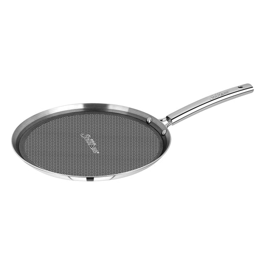 Prizm Honey Comb Tri-Ply Dosa Tawa 32 cm – Induction Bottom, Non-Stick Coated & Metal Spoon Friendly
