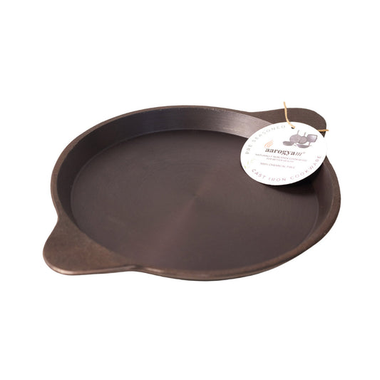 Aarogyam Cast Iron Fish Fry Pan Tawa – 25cm Non-Stick, Durable Cookware