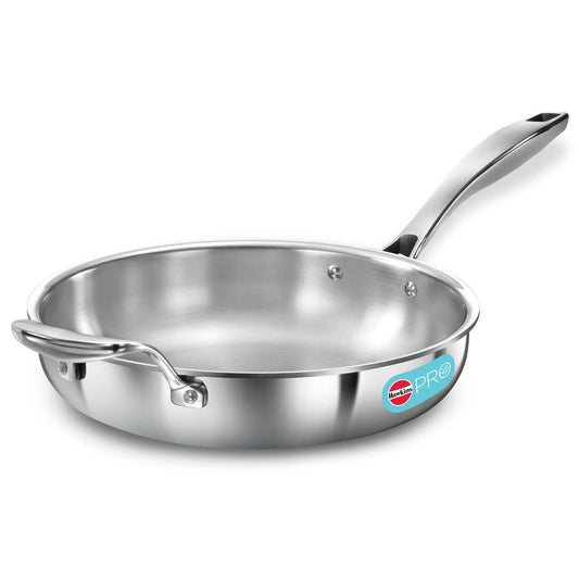 Pro Tri-Ply Stainless Steel Fry Pan 26 cm (2.6 L) – Induction Compatible Cookware Without Lid