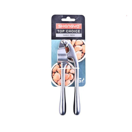 SHENGYA Stainless Steel Garlic Press (Silver)