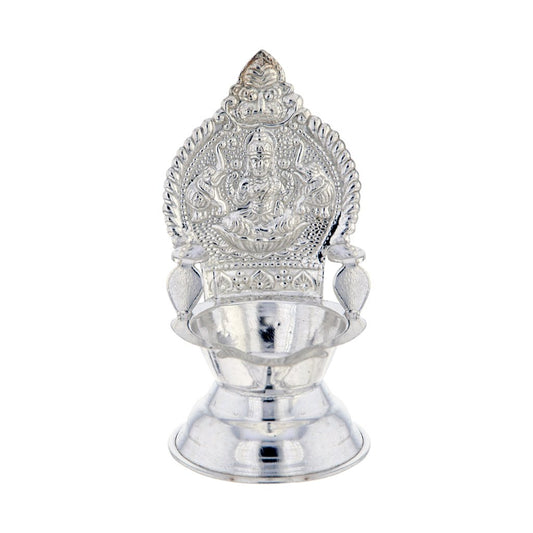 SIlver Plated Kamakshi Deepam/Diya For Pooja Silver Plated (Pack of 2)