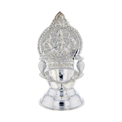 SIlver Plated Kamakshi Deepam/Diya For Pooja Silver Plated (Pack of 2)