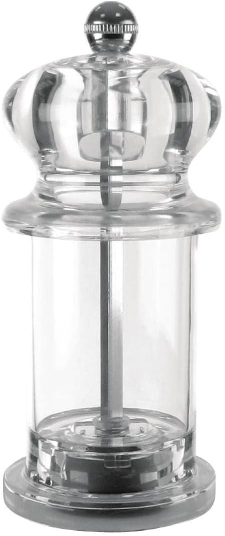 Stainless Steel Blade Salt & Pepper Grinder | Glass Pepper Mill & Spice Shaker
