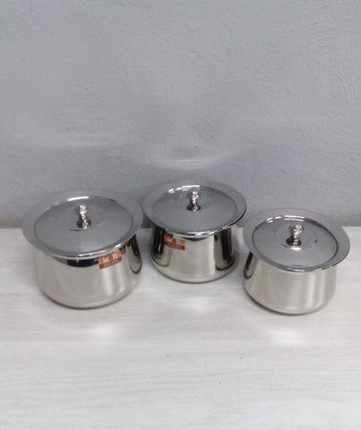 Kraft Stainless Steel Serving Handi (3pcs) Set