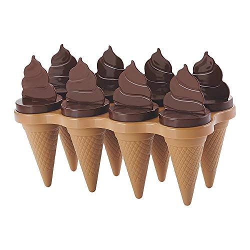 Nakoda Plastic Cone Ice Candy Kulfi Maker Popsicle 8 (Mould) Reusable Ice Cream & Kulfi Mold