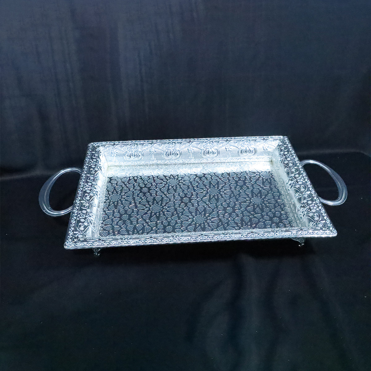 Silver Plated Metal 5158 Tray 18 Sophisticated Serving