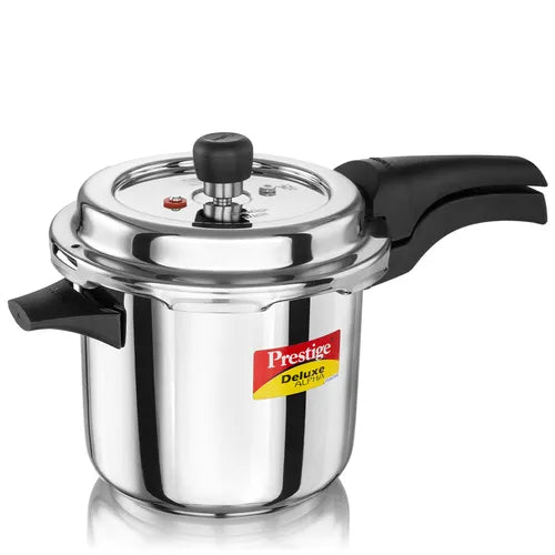 Prestige Deluxe Alpha Svachh Stainless Steel Spillage Control Pressure Cooker, 3.5 L (Silver)