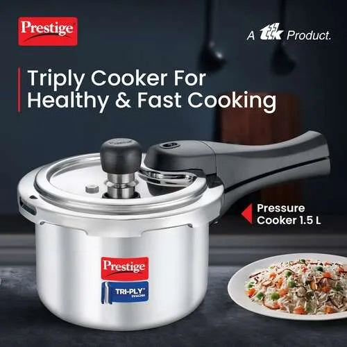 Prestige Svachh 1.5 Litre Pressure Cooker - Deep Lid Spillage Control