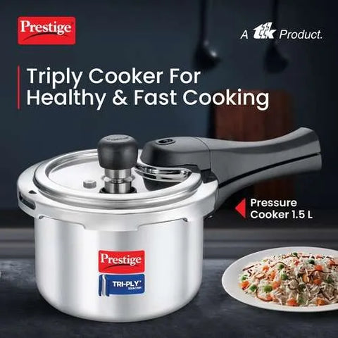 Prestige Svachh 1.5 Litre Pressure Cooker - Deep Lid Spillage Control