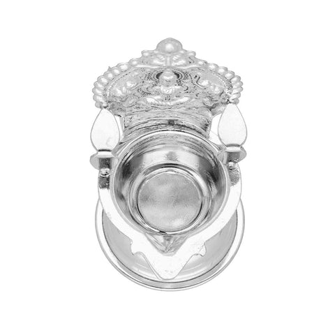 SIlver Plated Kamakshi Deepam/Diya For Pooja Silver Plated (Pack of 2)