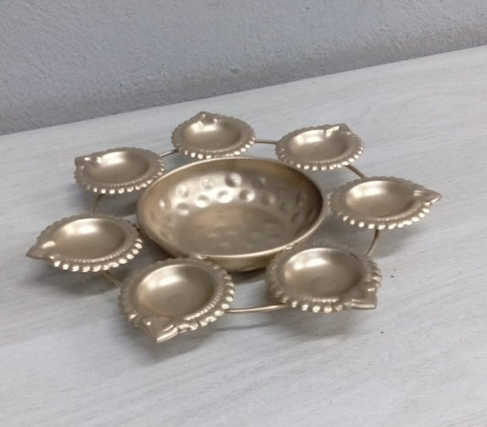 Metal Urli Candle No.8 | Decorative Floating Candle Bowl for Home & Festive Décor