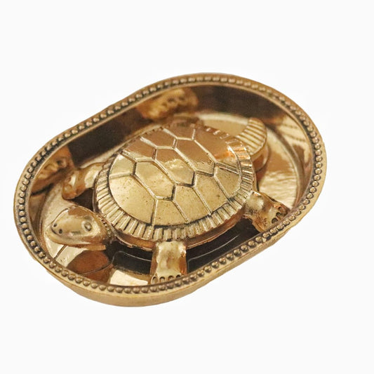 Agromech Brass Kachua Tortoise on Plate no.4