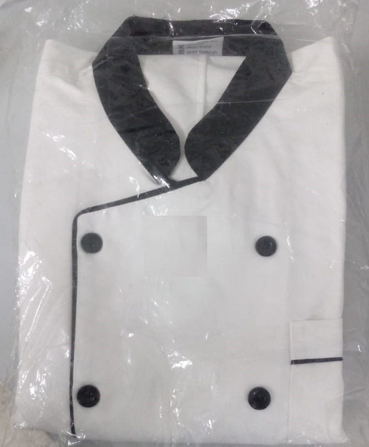 Unifab Plus Size Chef Coat - Professional White Half Sleeve Uniform
