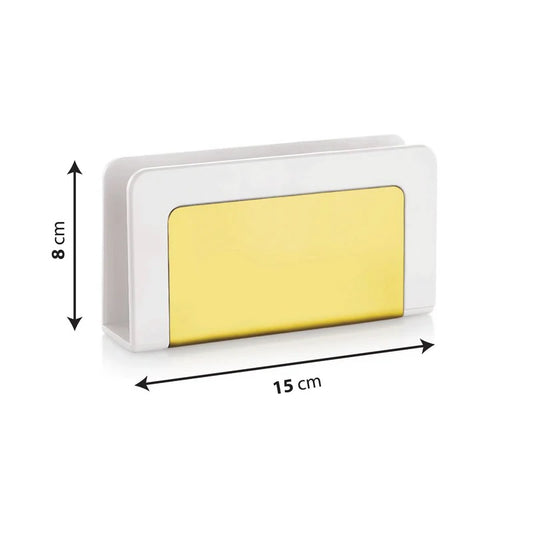 Mazda Stainless Steel Square Cera Swiss Gold Napkin Stand Holder