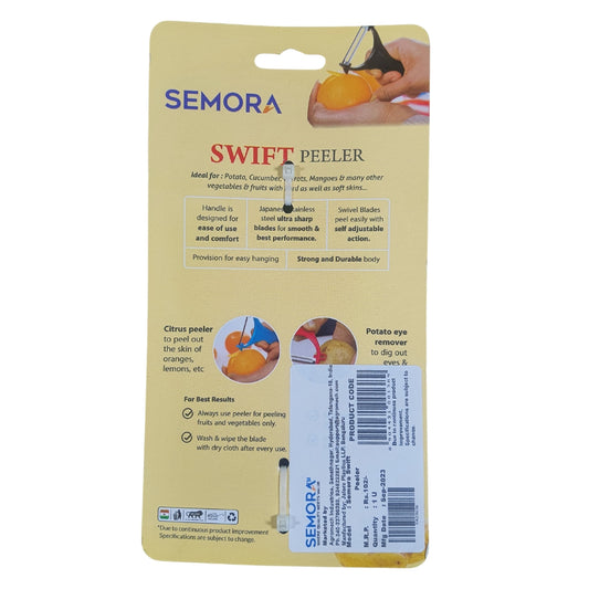 Semora Swift Peeler | Stainless Steel Blades (orange)