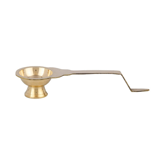 Traditional Golchi Brass Arati Diya| Antique Finish Pooja Aarti Deep Brass Table Diya