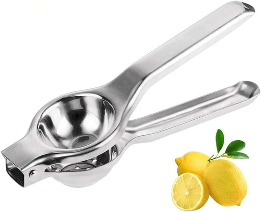 Tapsi Stainless Steel Lemon Squeezer 2 in 1 | Heavy-Duty Hand Press Citrus Juicer for Kitchen